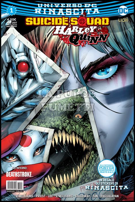 SUICIDE SQUAD/HARLEY QUINN #    23 - SUICIDE SQUAD/HARLEY QUINN 1 - RINASCITA + STICKERS + POSTER ( 8 DI 9 )